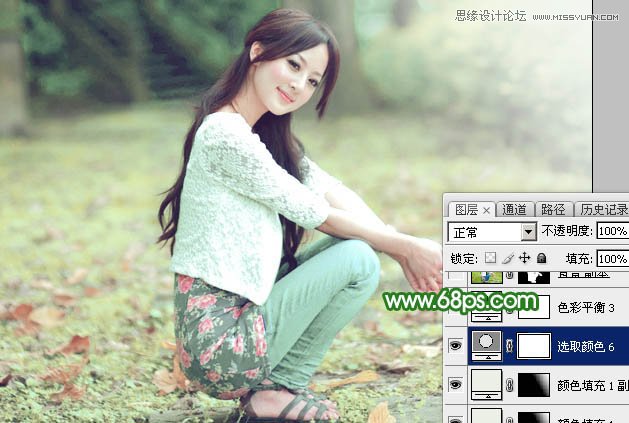 Photoshop调出果子照片唯美的青绿色调