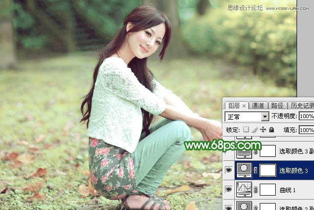 Photoshop调出果子照片唯美的青绿色调