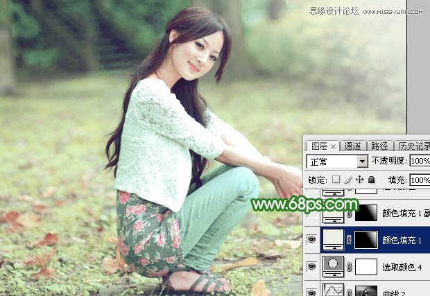 Photoshop调出果子照片唯美的青绿色调