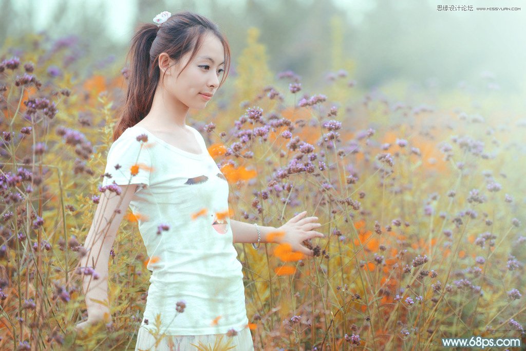 Photoshop调出外景人像唯美的暖色效果