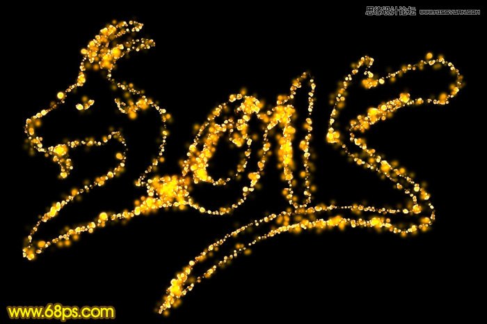 Photoshop制作绚丽的2015光斑艺术字