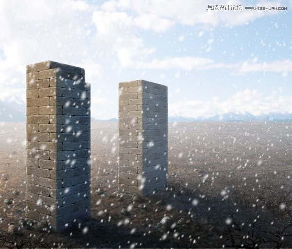 Photoshop制作漫天飞舞的大雪效果图