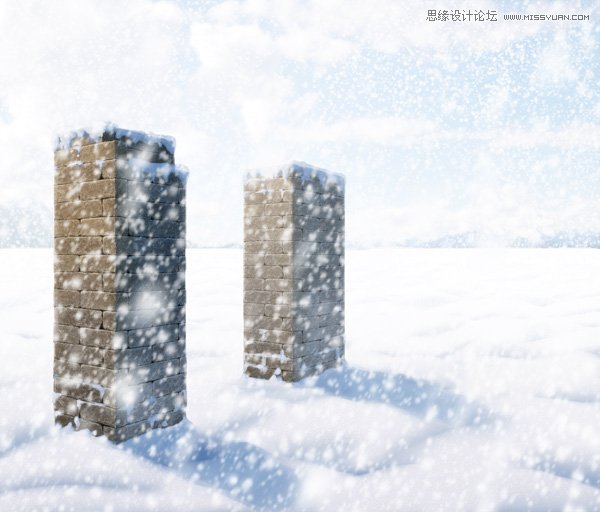 Photoshop制作漫天飞舞的大雪效果图