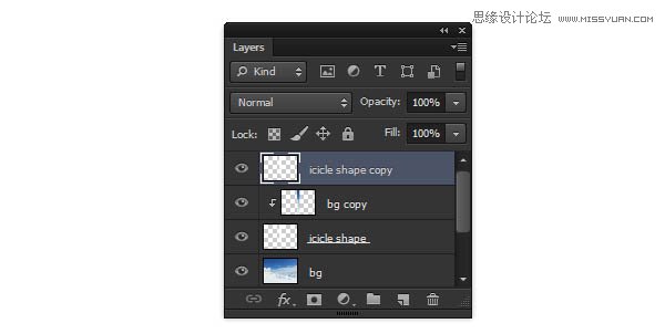 Photoshop绘制逼真的冰凌棱柱效果图