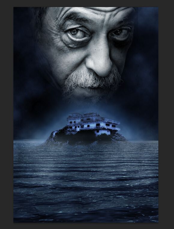 Photoshop设计时尚的禁闭岛电影海报效果