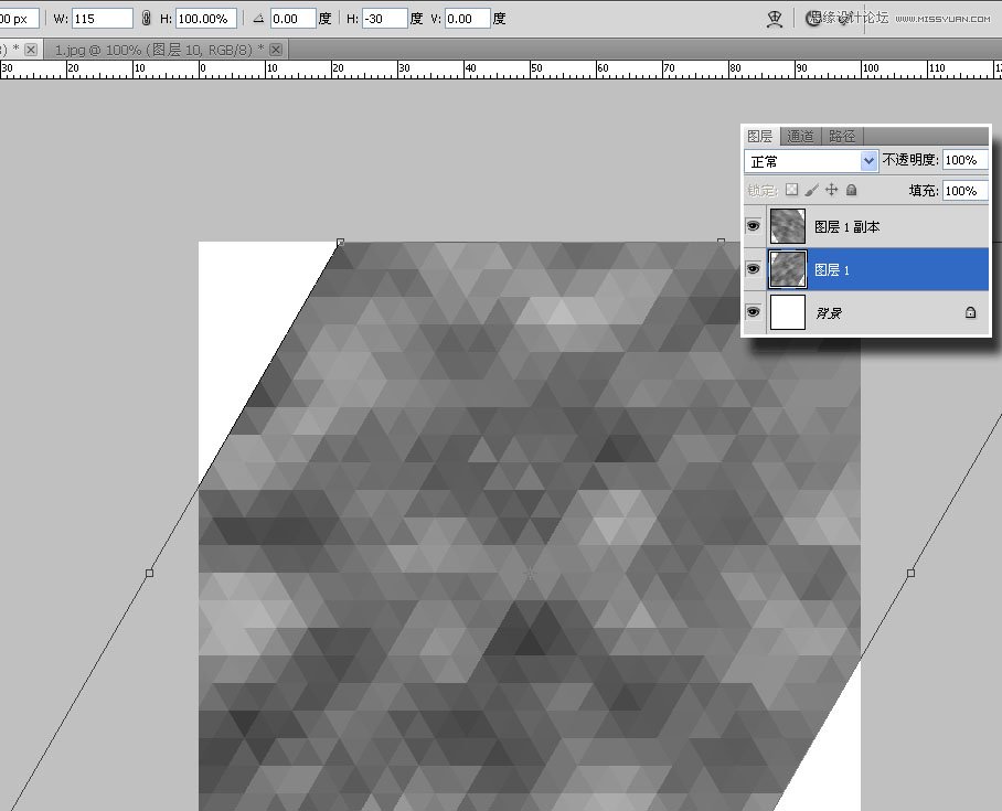 Photoshop快速绘制炫彩的马赛克背景