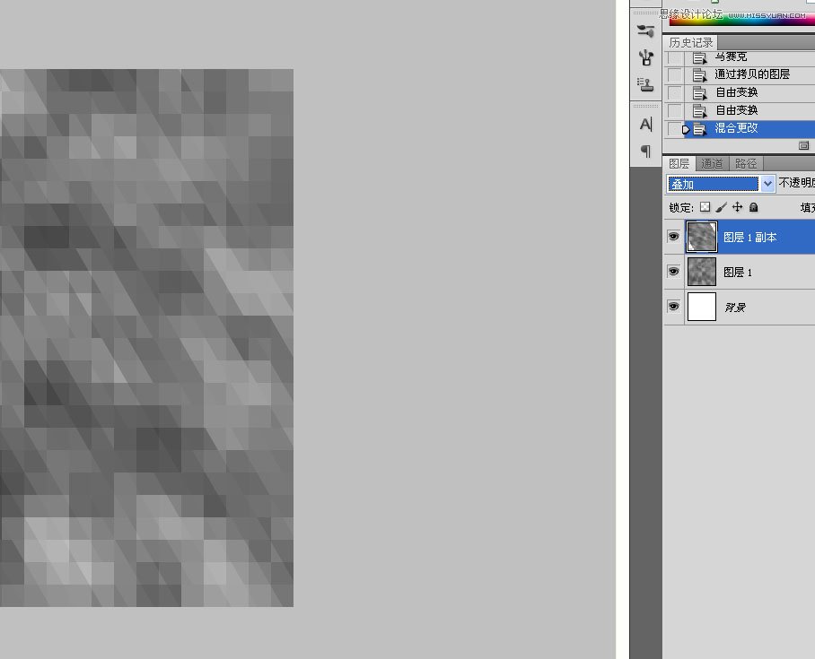 Photoshop快速绘制炫彩的马赛克背景