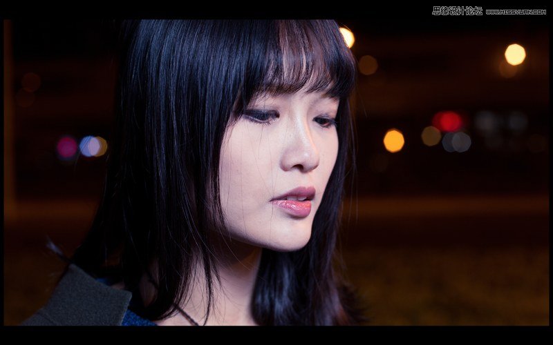 Photoshop简单的讲解夜景人像修图过程