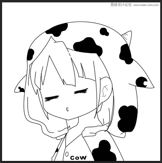 Photoshop绘制卡通风格的QQ头像教程