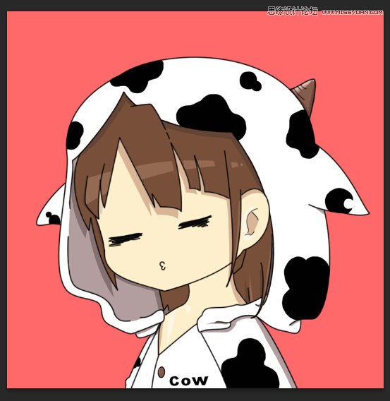 Photoshop绘制卡通风格的QQ头像教程