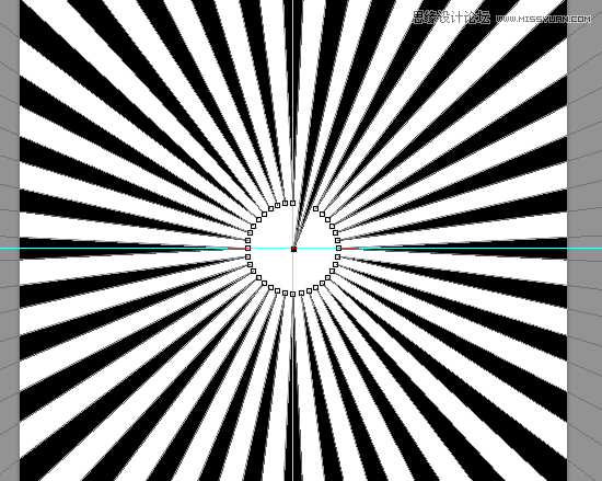 Photoshop简单方法制作放射性背景教程