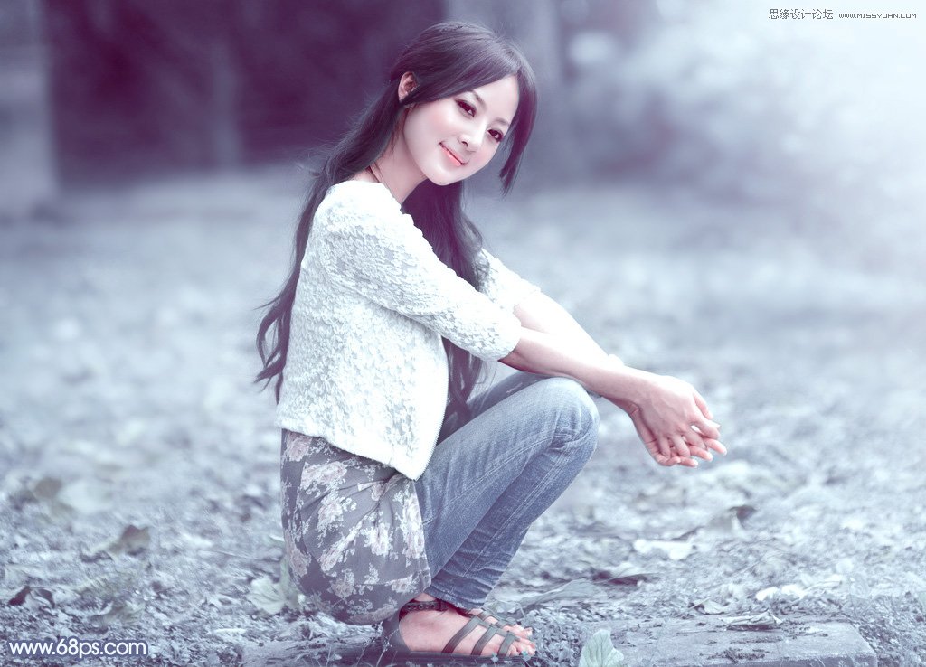 Photoshop调出果子照片唯美的蓝色效果