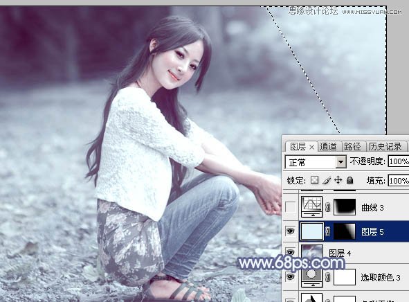 Photoshop调出果子照片唯美的蓝色效果