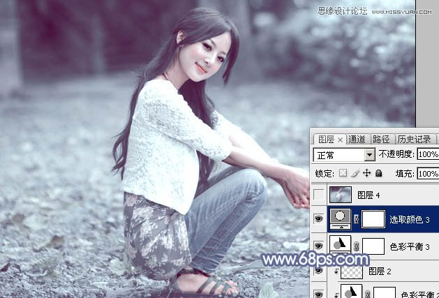 Photoshop调出果子照片唯美的蓝色效果