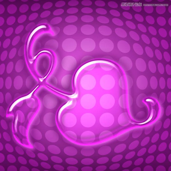 Photoshop设计质感的玻璃透明心形效果