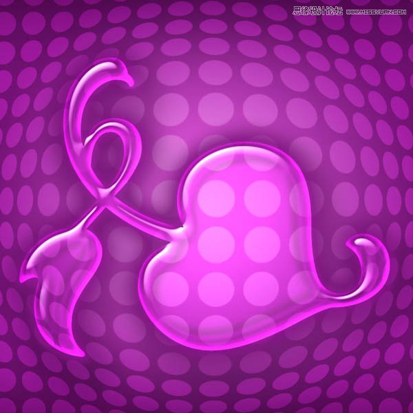 Photoshop设计质感的玻璃透明心形效果