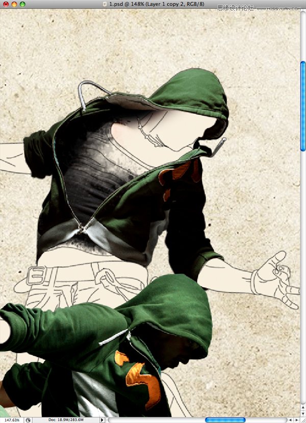 Photoshop设计创意的舞者插画海报教程