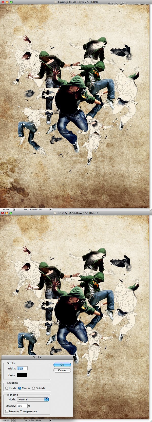 Photoshop设计创意的舞者插画海报教程