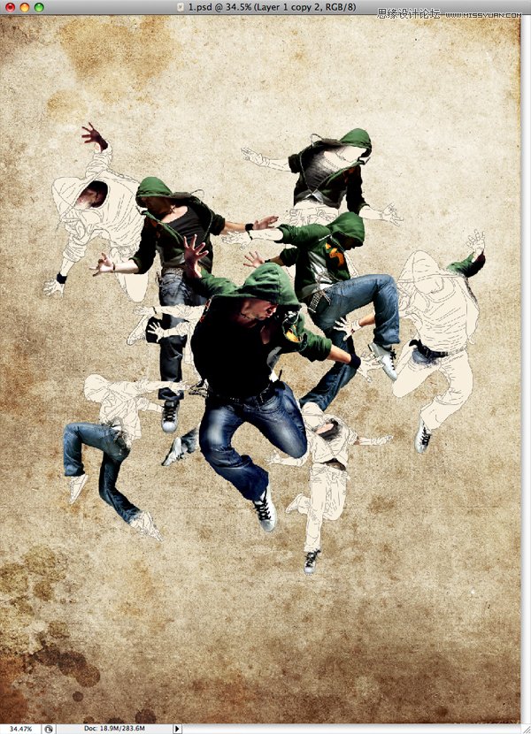 Photoshop设计创意的舞者插画海报教程