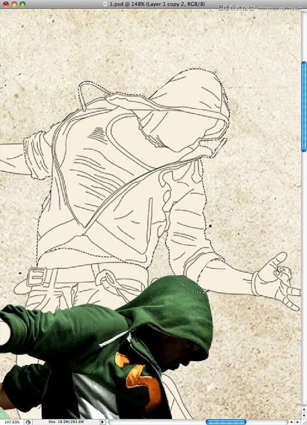 Photoshop设计创意的舞者插画海报教程