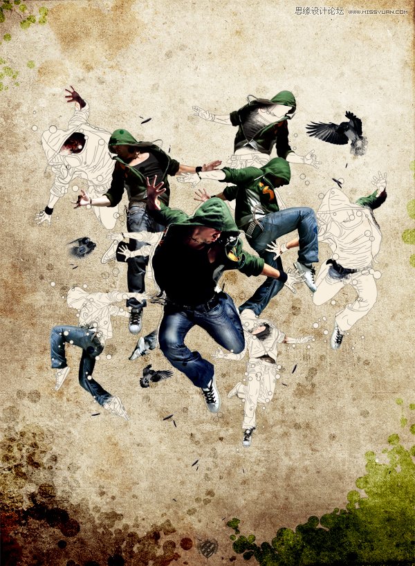 Photoshop设计创意的舞者插画海报教程