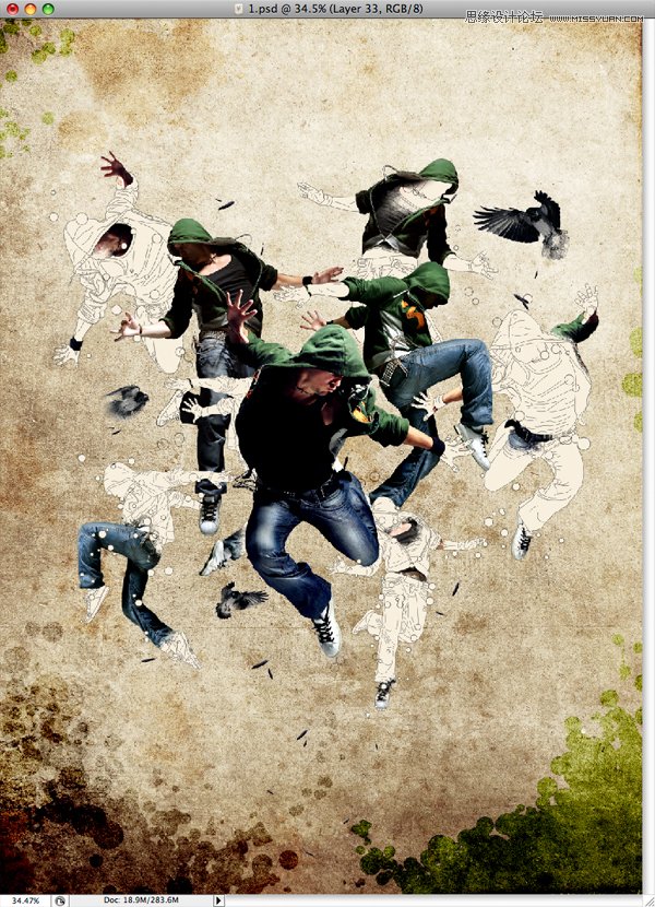 Photoshop设计创意的舞者插画海报教程