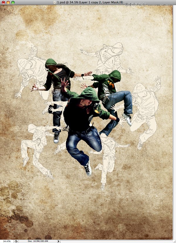 Photoshop设计创意的舞者插画海报教程