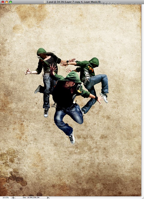 Photoshop设计创意的舞者插画海报教程