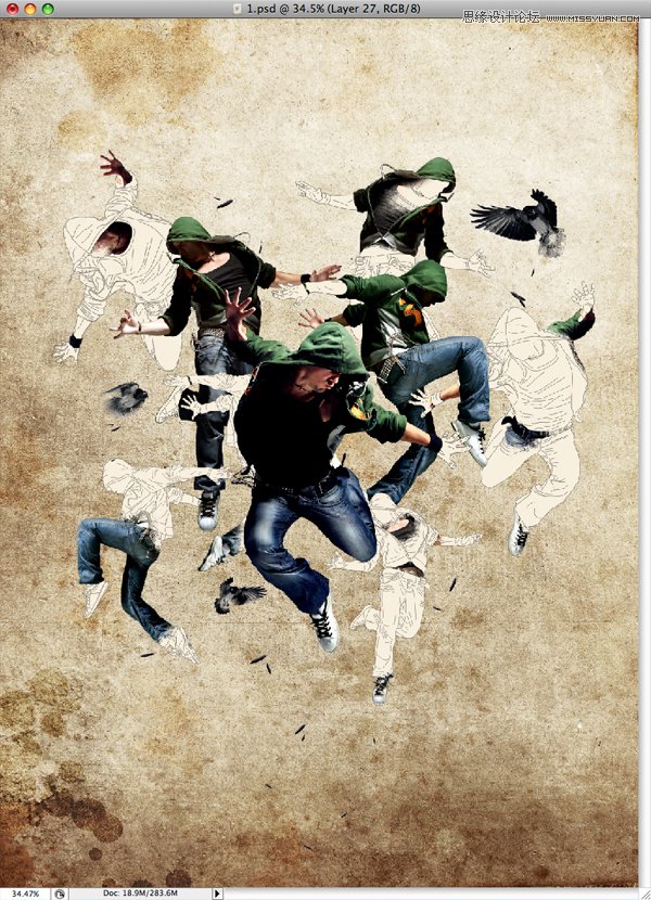 Photoshop设计创意的舞者插画海报教程