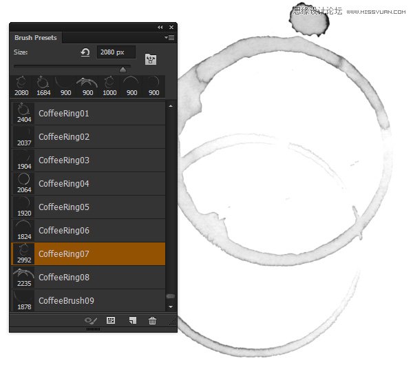 Photoshop制作独一无二的咖啡污渍笔刷