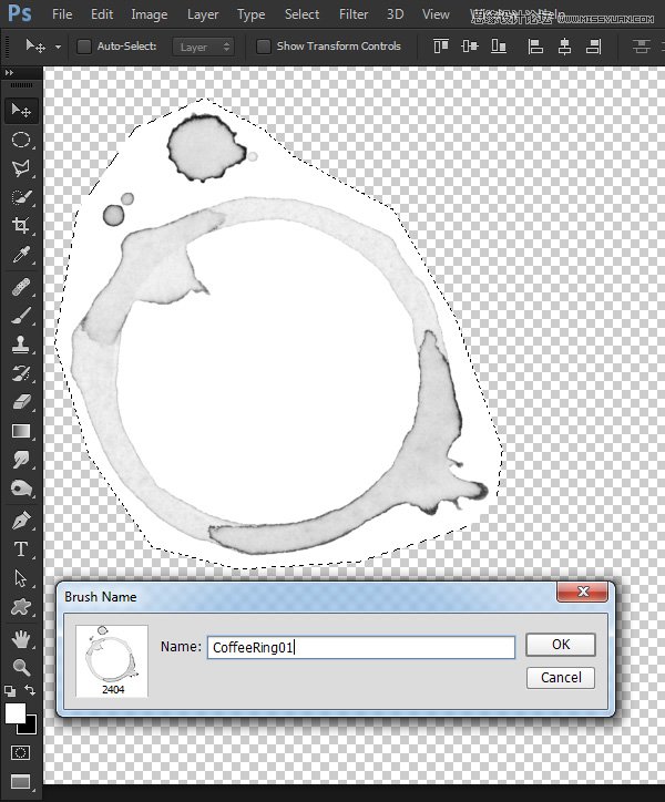 Photoshop制作独一无二的咖啡污渍笔刷