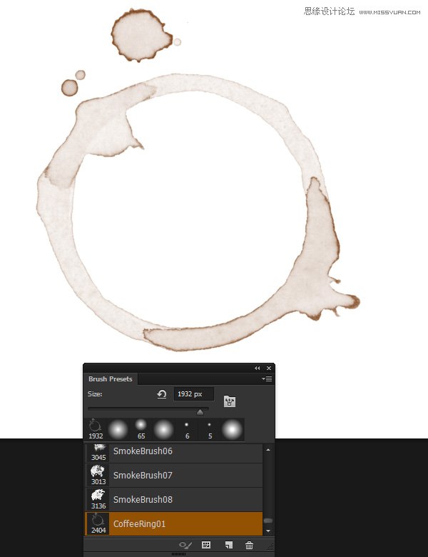 Photoshop制作独一无二的咖啡污渍笔刷