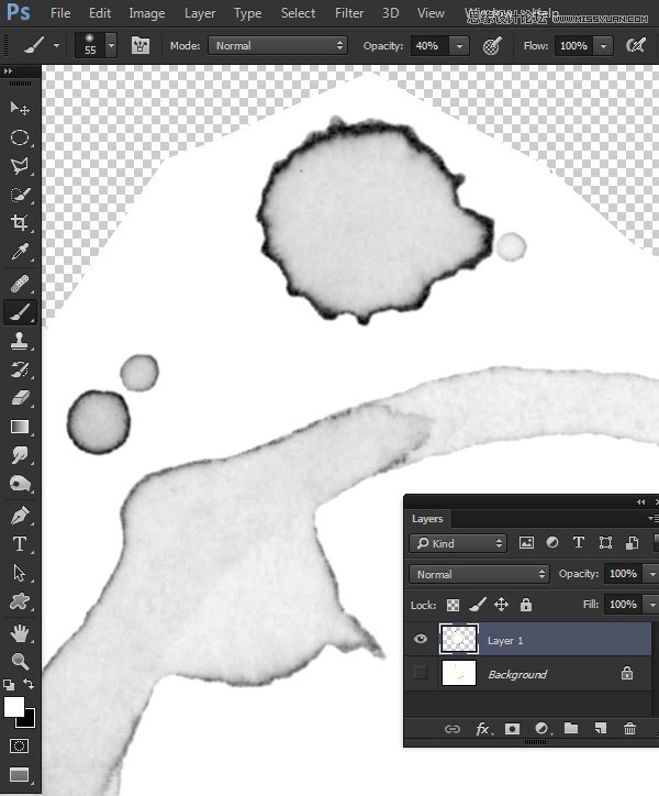 Photoshop制作独一无二的咖啡污渍笔刷