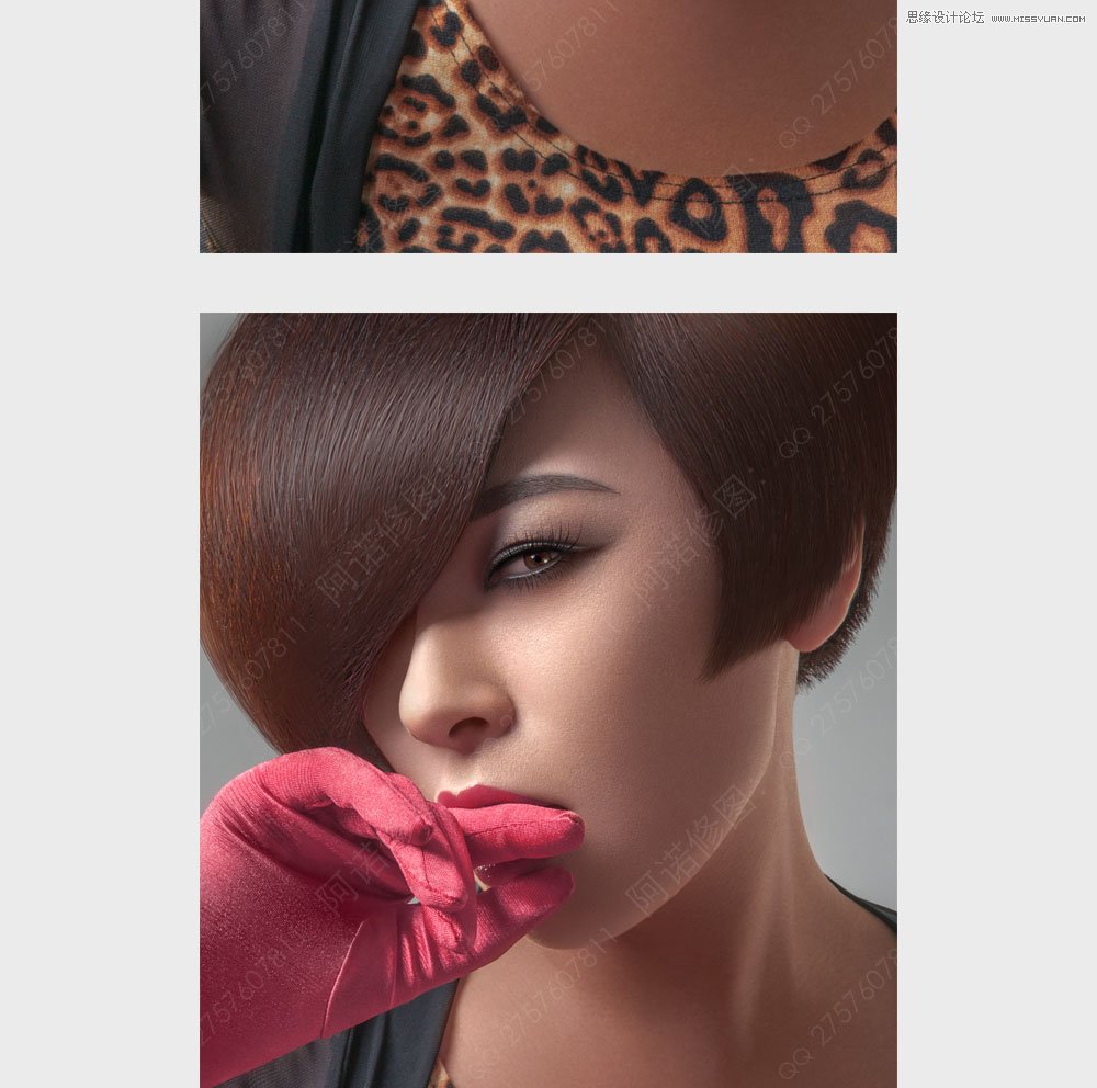 Photoshop调出人像照片超质感的妆面修图