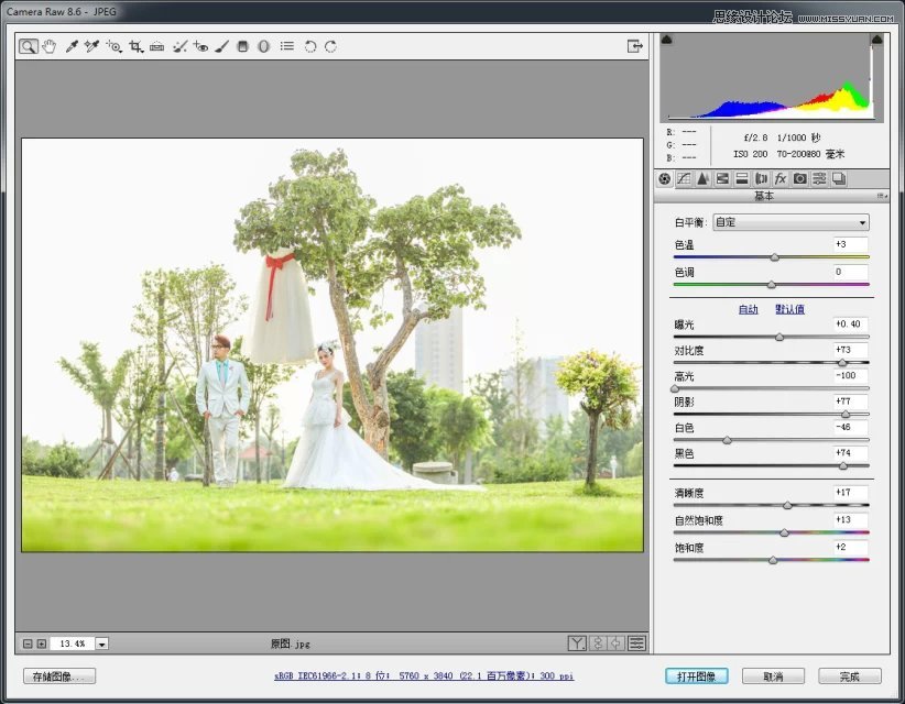 Photoshop调出灰蒙蒙的婚片唯美的夕阳效果