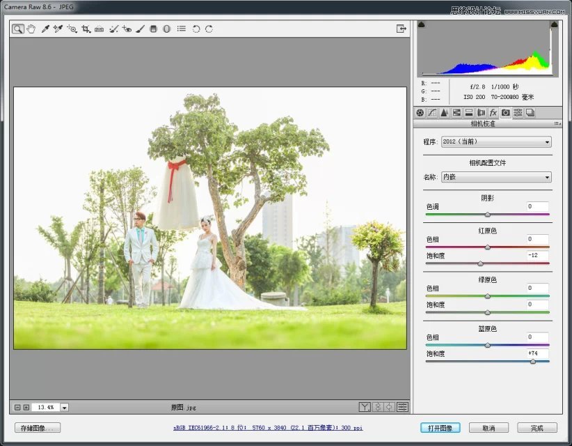 Photoshop调出灰蒙蒙的婚片唯美的夕阳效果