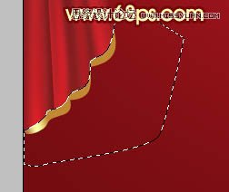 Photoshop绘制红色喜庆的帷幕效果