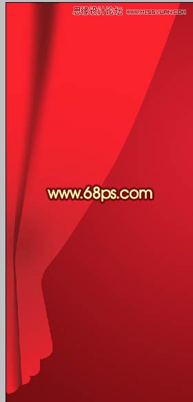 Photoshop绘制红色喜庆的帷幕效果