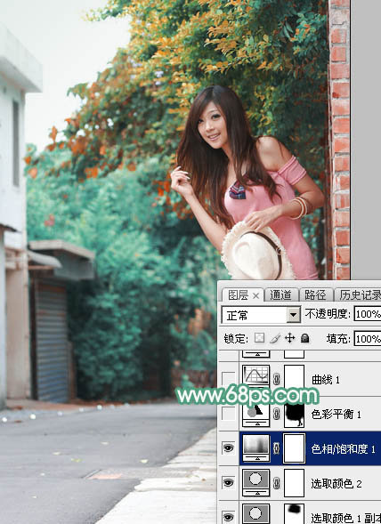 Photoshop调出可爱美女柔美暖色效果