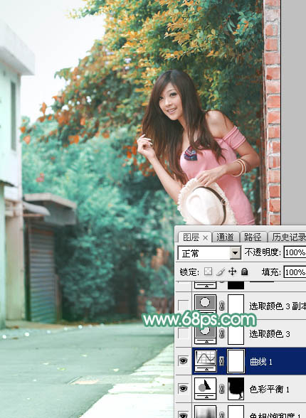 Photoshop调出可爱美女柔美暖色效果