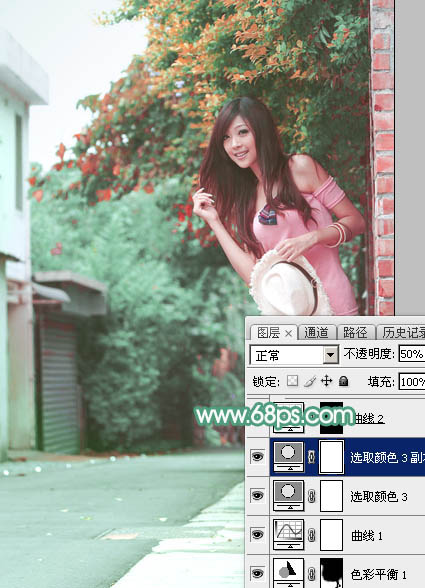 Photoshop调出可爱美女柔美暖色效果