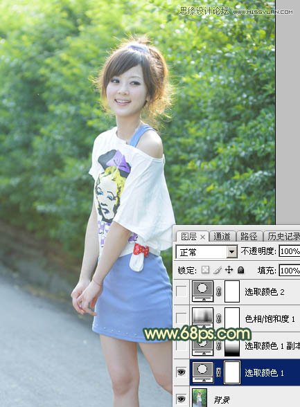 Photoshop调出果子美女照片秋季黄色调