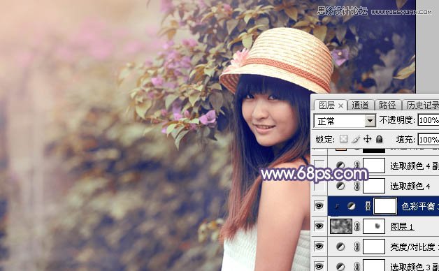 Photoshop调出可爱女孩柔美的日系暖色调