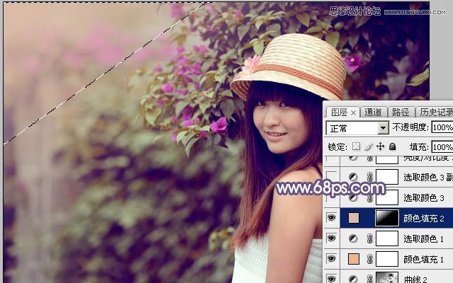 Photoshop调出可爱女孩柔美的日系暖色调