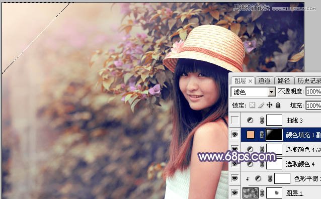 Photoshop调出可爱女孩柔美的日系暖色调