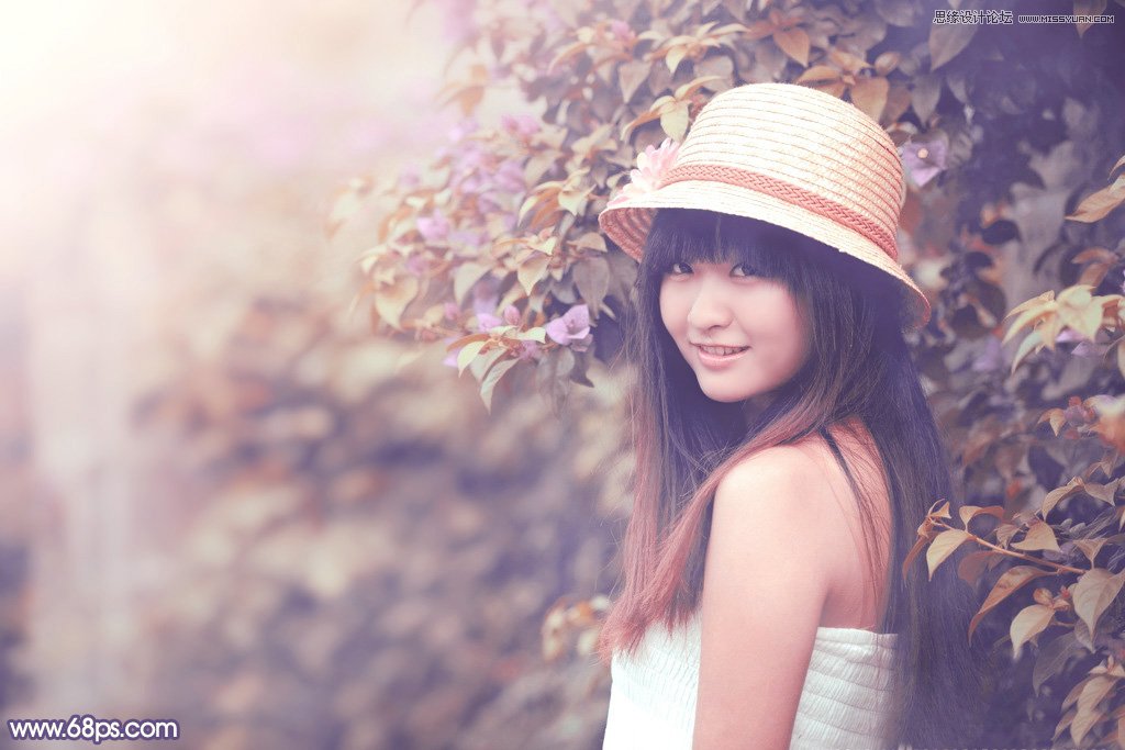 Photoshop调出可爱女孩柔美的日系暖色调