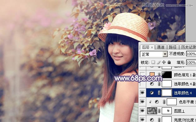 Photoshop调出可爱女孩柔美的日系暖色调