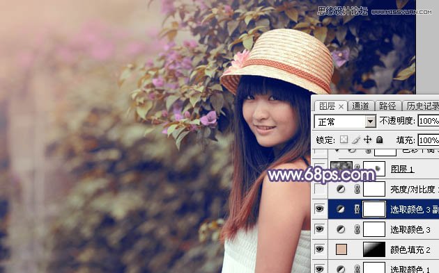 Photoshop调出可爱女孩柔美的日系暖色调
