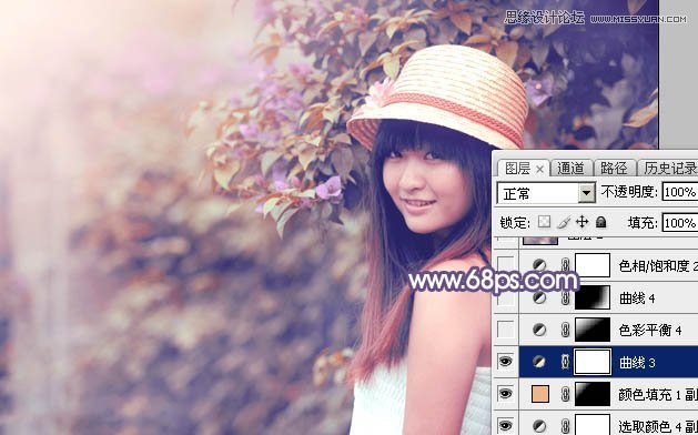 Photoshop调出可爱女孩柔美的日系暖色调