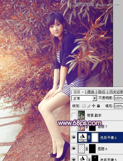 Photoshop调出外景女孩秋季唯美黄色调